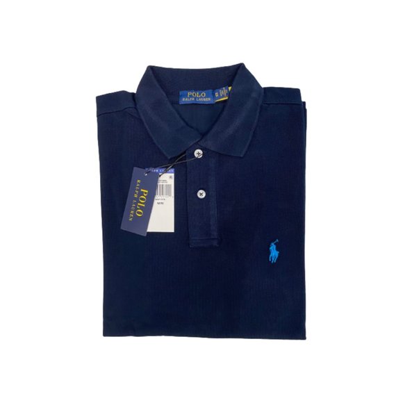 NWT Polo Ralph Lauren Men's Long Sleeve Cotton Polo Color Navy Size M - Picture 2 of 4